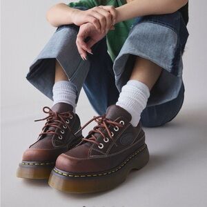 NWT in box! Dr. Martens Buzz 5-Eye Shoe Brown Platform Shoes